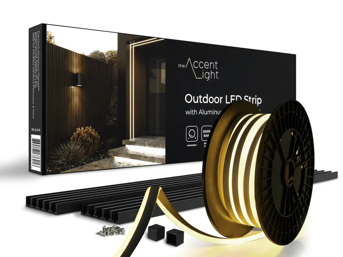 Kit de tira de luz LED para paneles ranurados exteriores